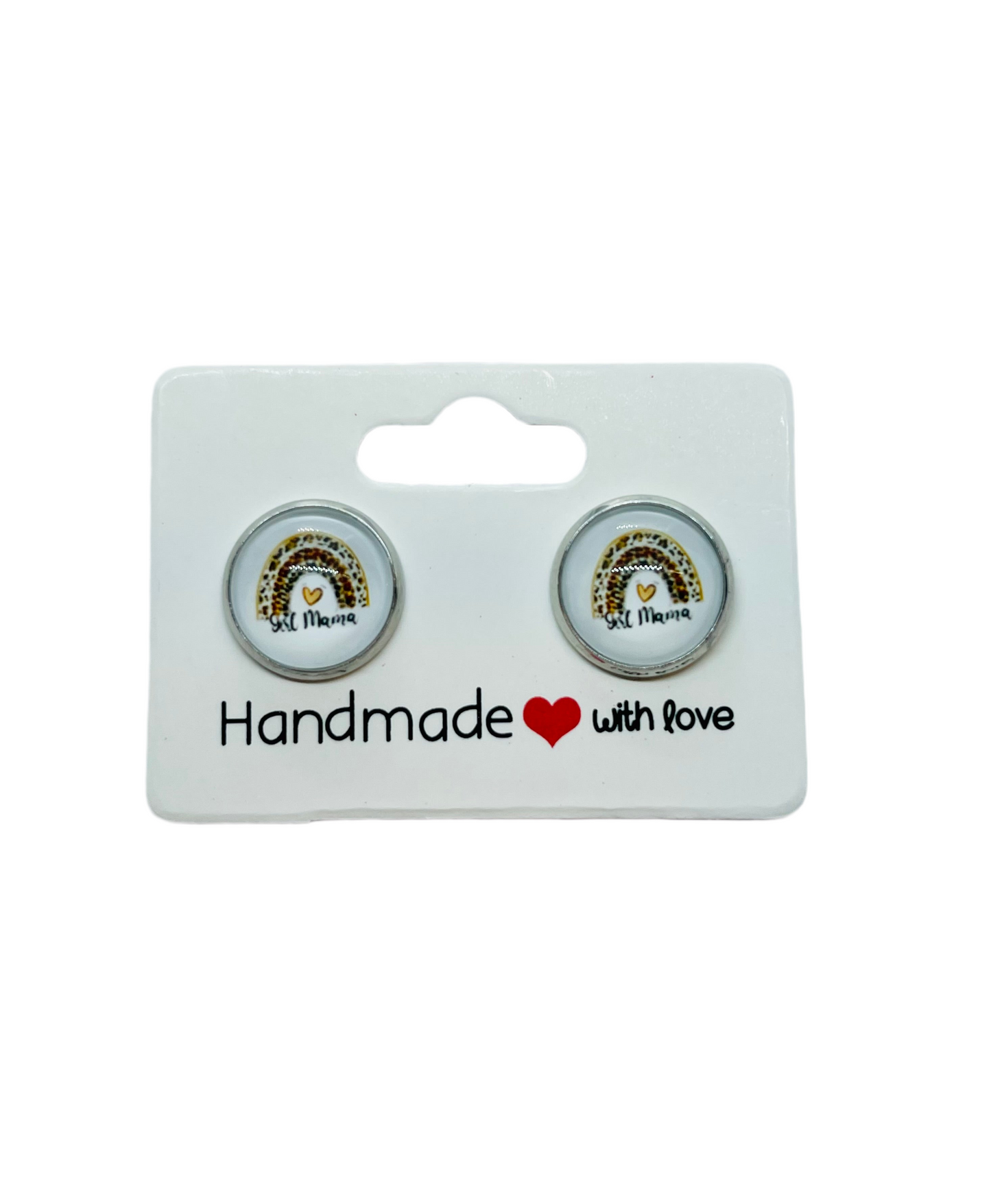 Girl Mama Leopard Rainbow Earrings