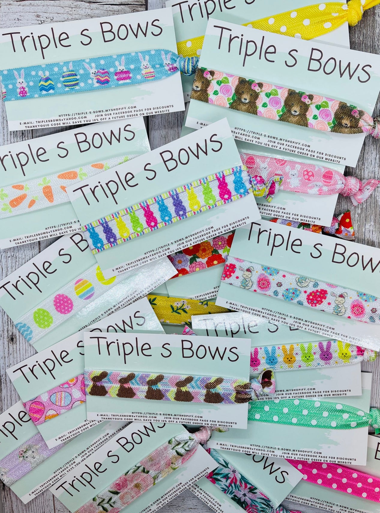 Themed 12 Pack Mystery Hair Ties