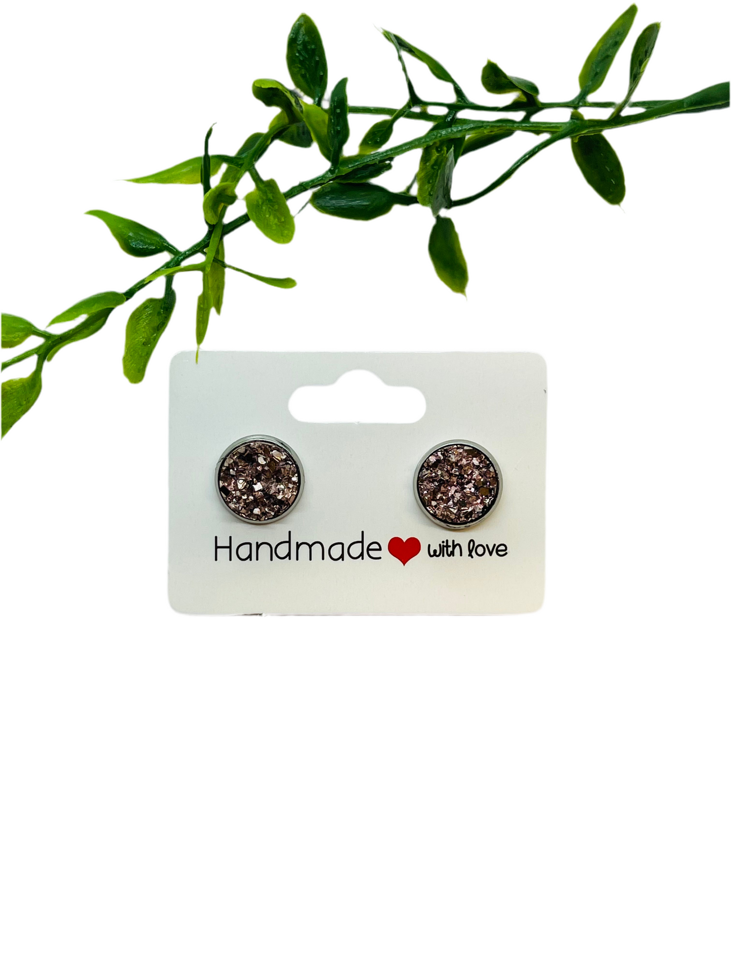 Rose Gold Druzy Earrings