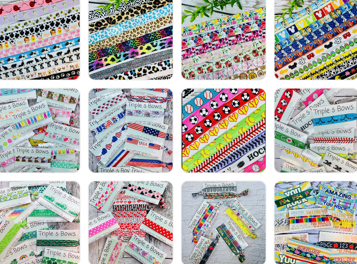 Themed 12 Pack Mystery Hair Ties