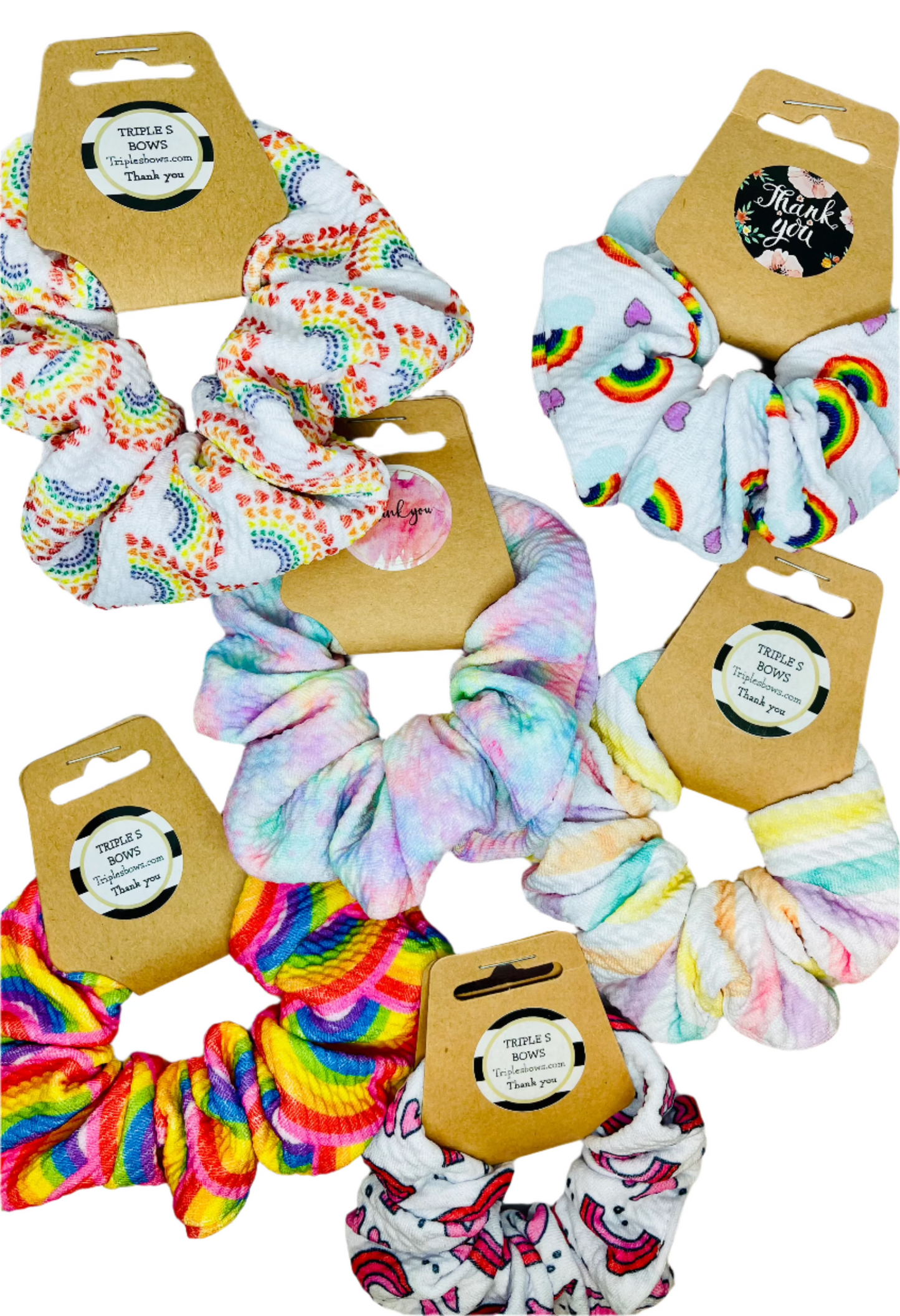 Rainbow Scrunchies