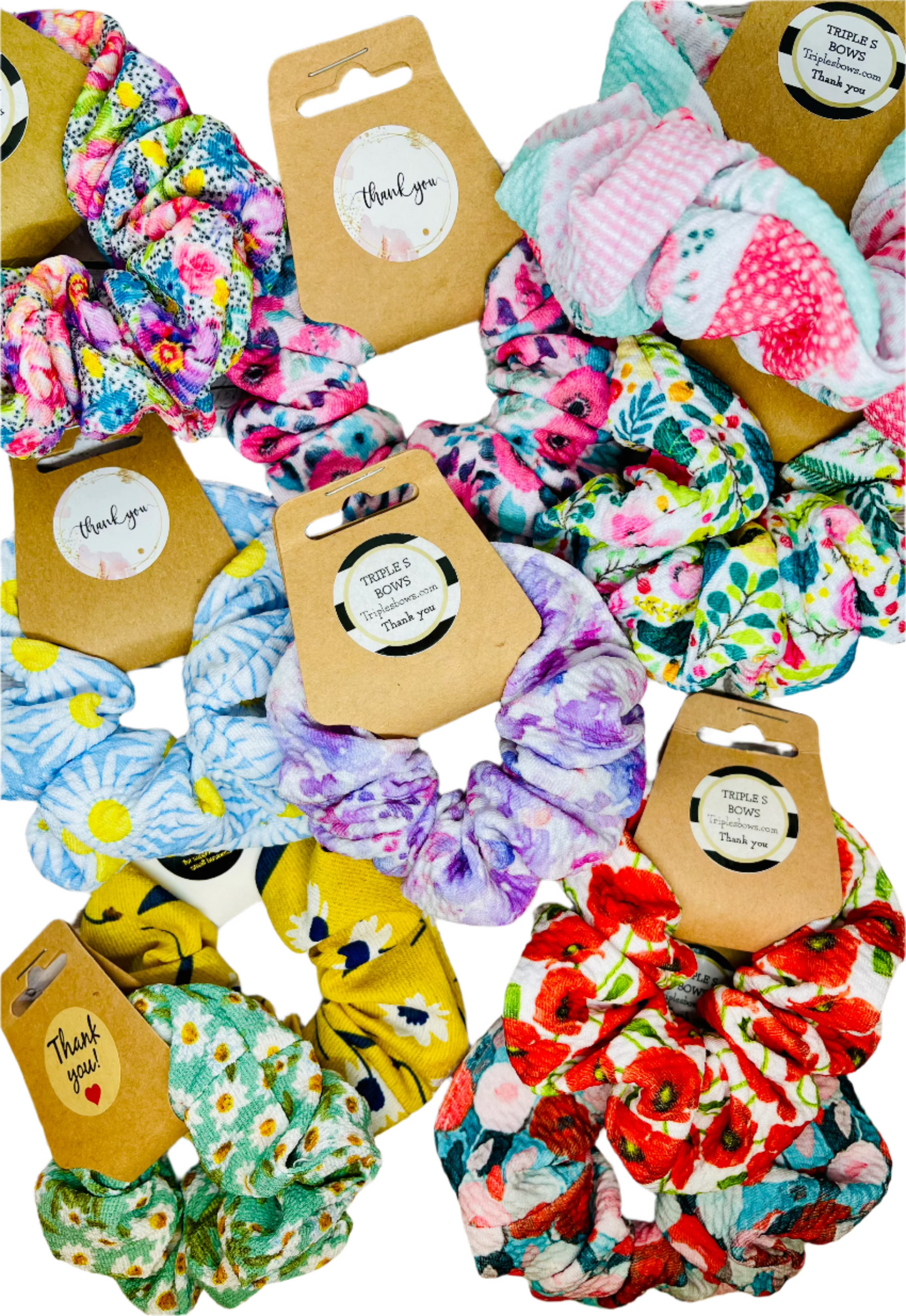 Floral Scrunchies