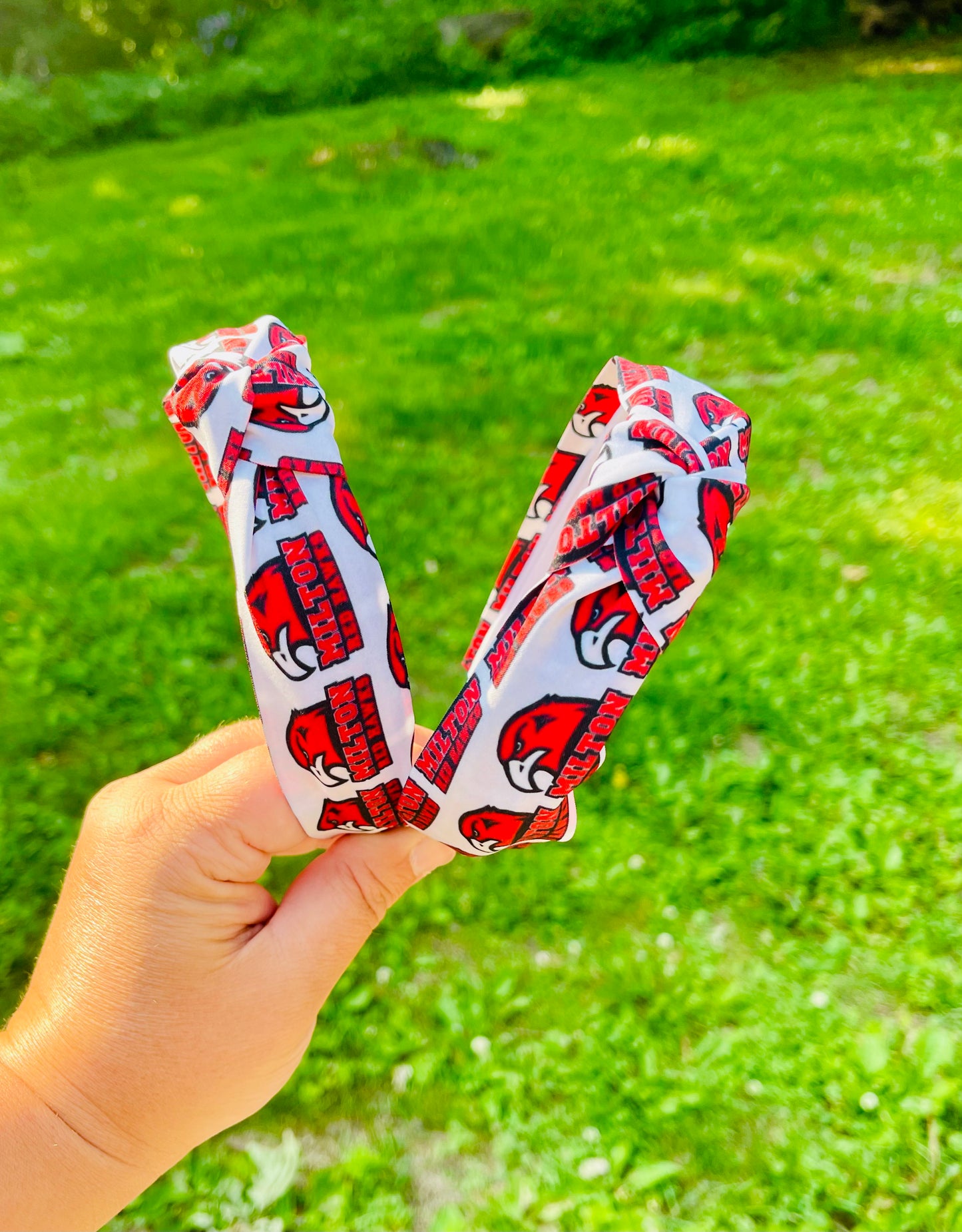 Milton Red Hawk Knotted Headband