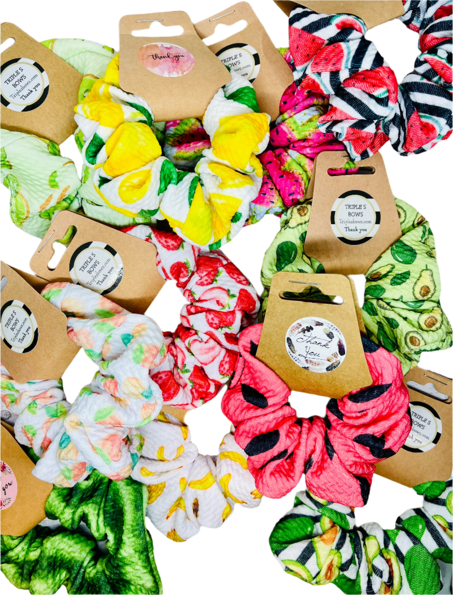 Fruit Themed Scrunchies