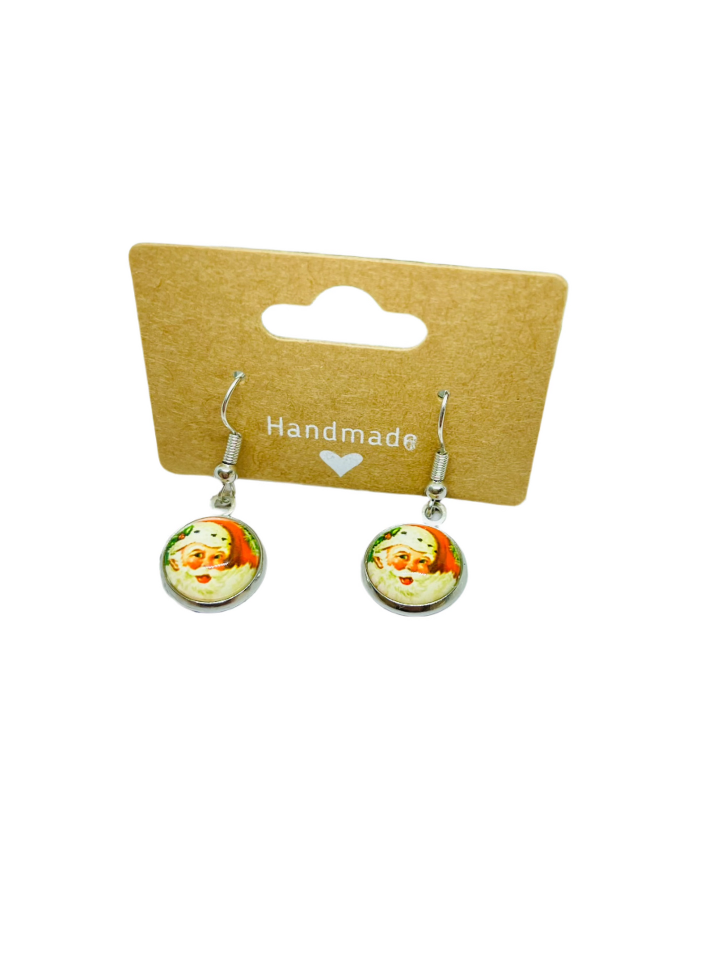 Vintage Santa Dangle Earrings