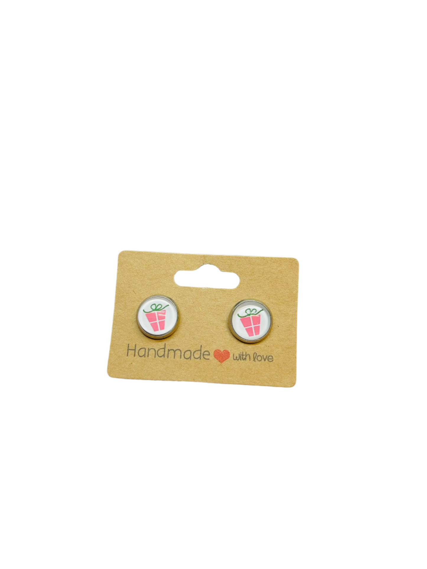 Pink Present 10mm Earrings