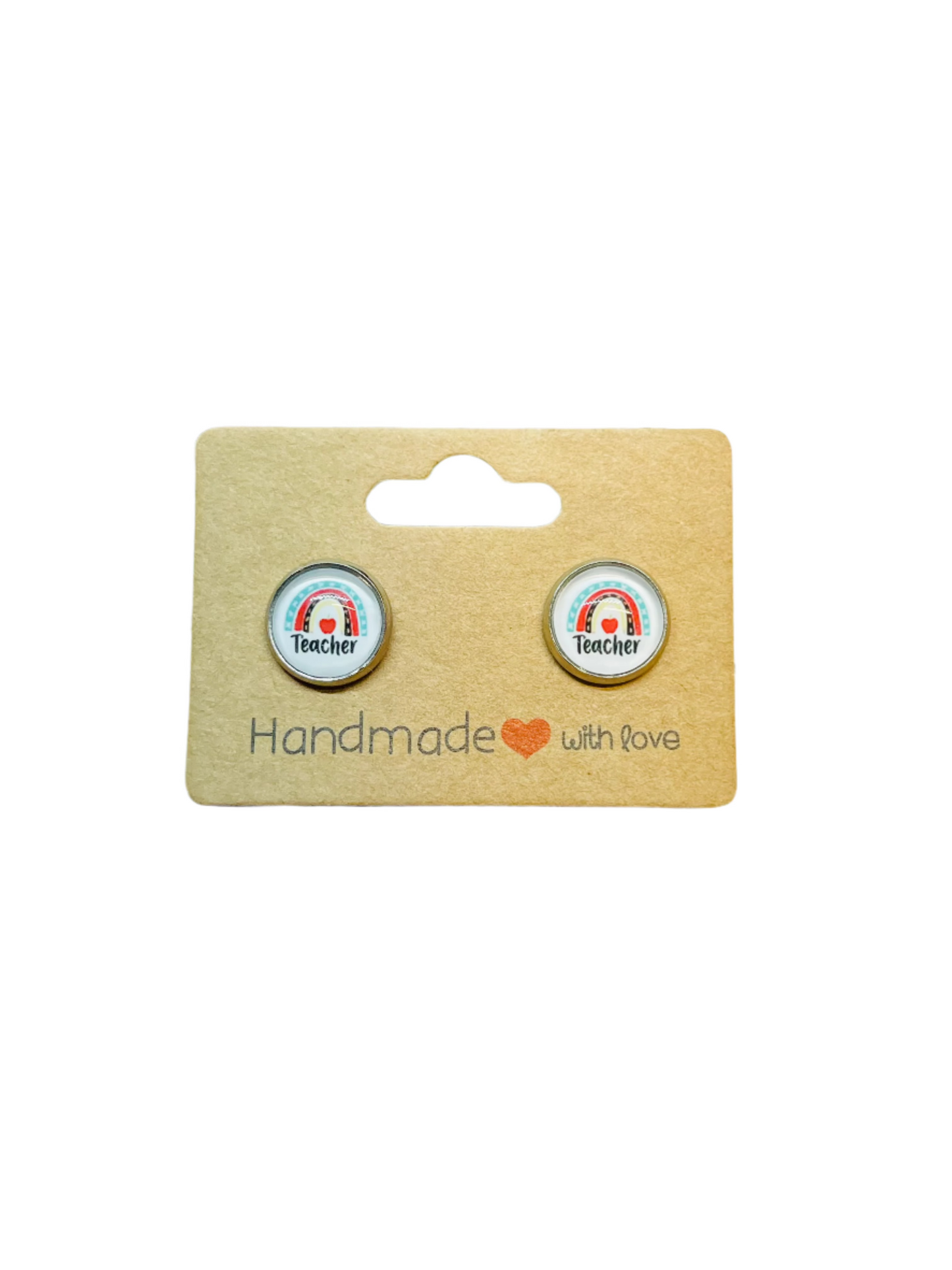 Teacher Rainbow 10mm Earrings