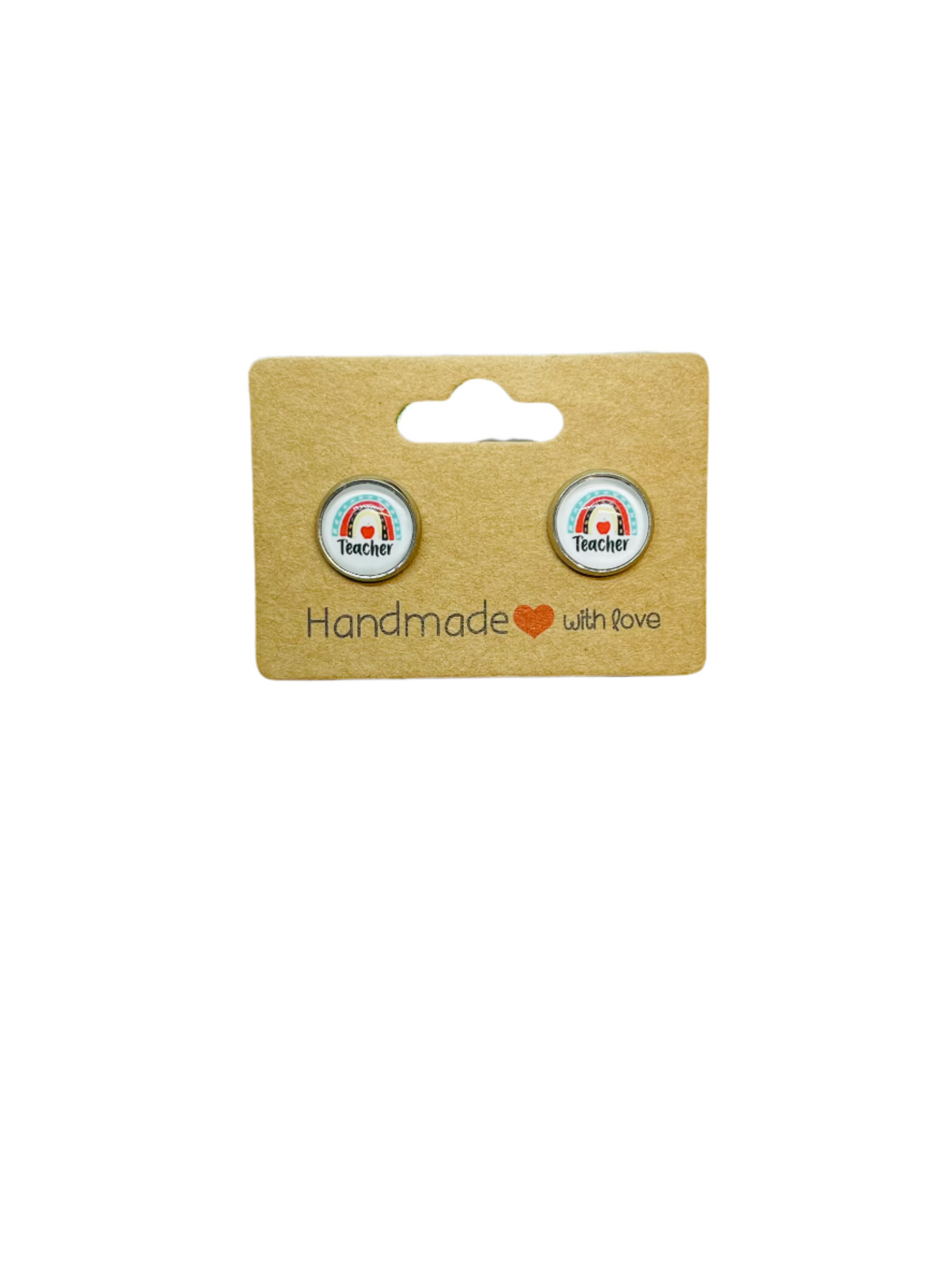 Teacher Rainbow 10mm Earrings