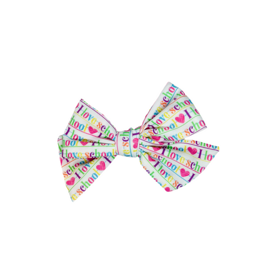 I Love School Bow
