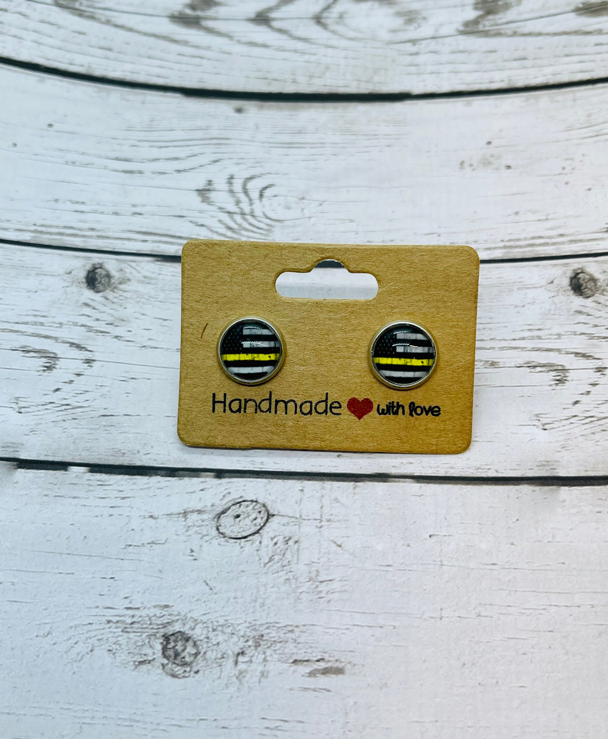 Yellow Line Support Earrings