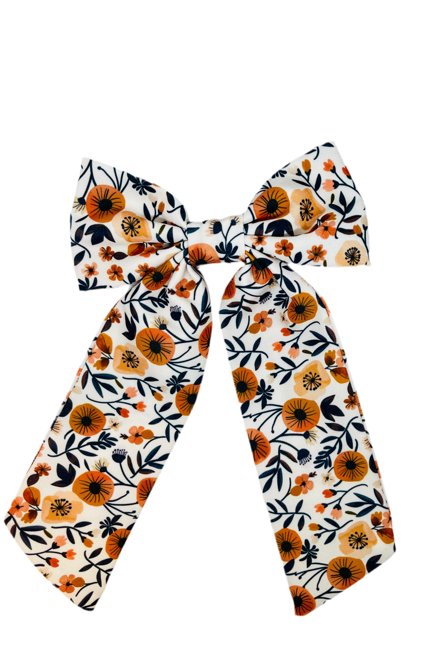 Fall Floral Long-tail Bow