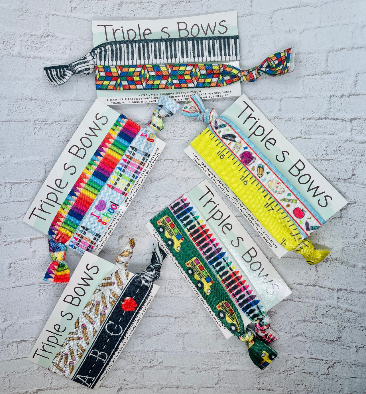 Themed 12 Pack Mystery Hair Ties