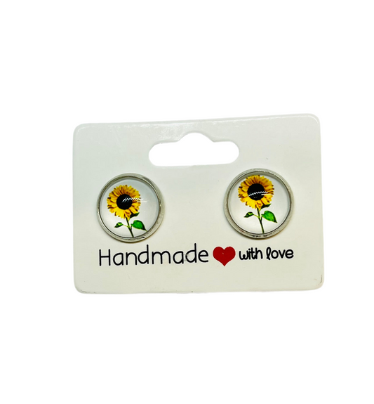 Sunflower Stalk Earrings