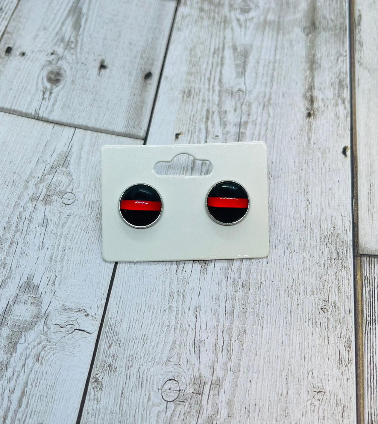 Red Line Support Earrings