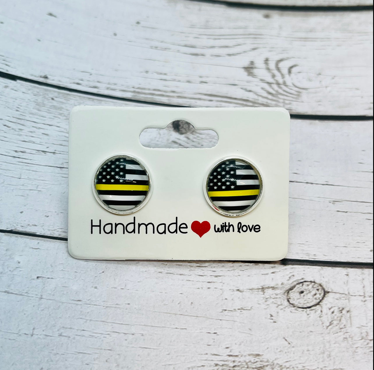 Yellow Line Support Earrings