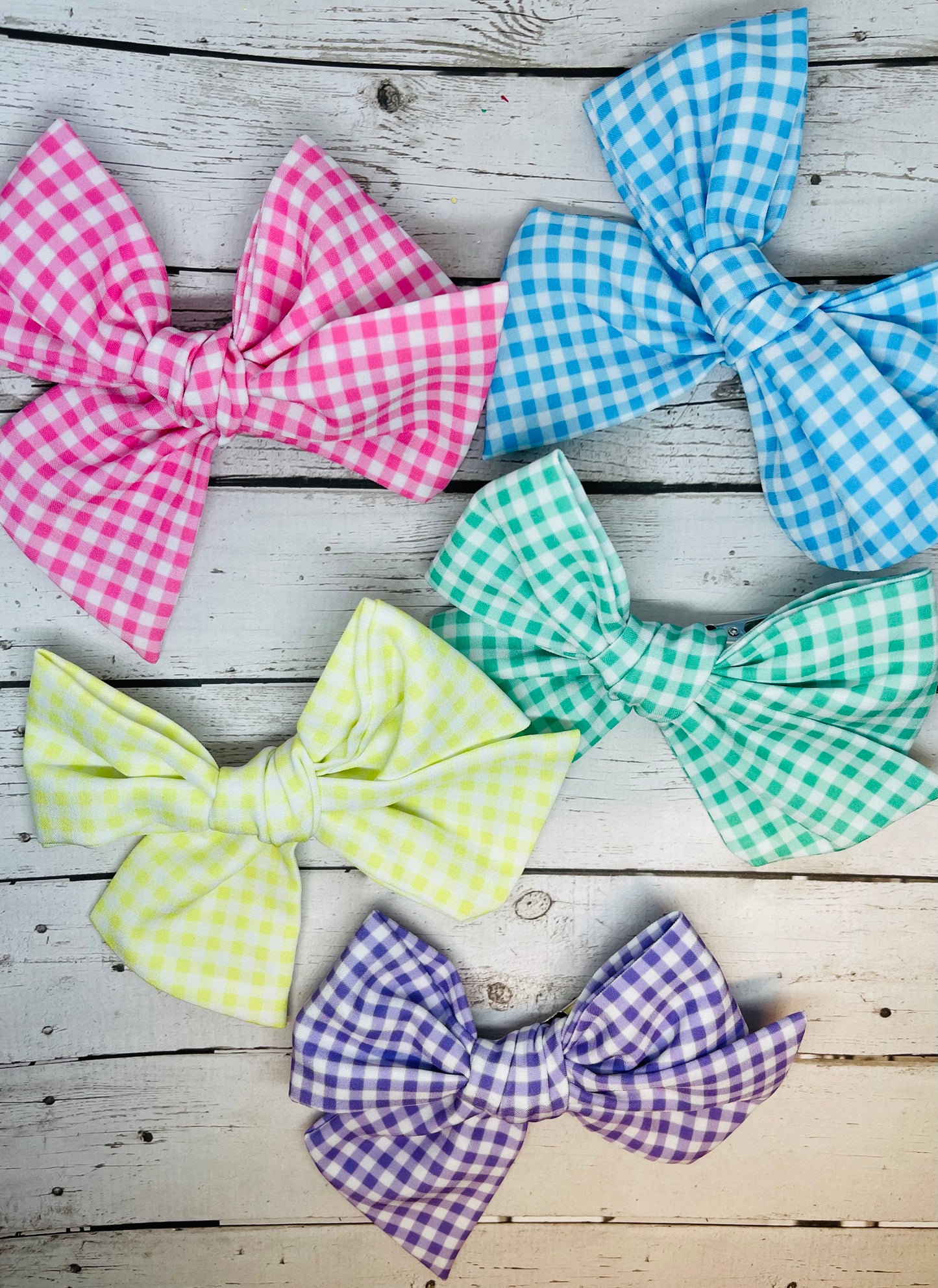 Gingham Fabric Bows