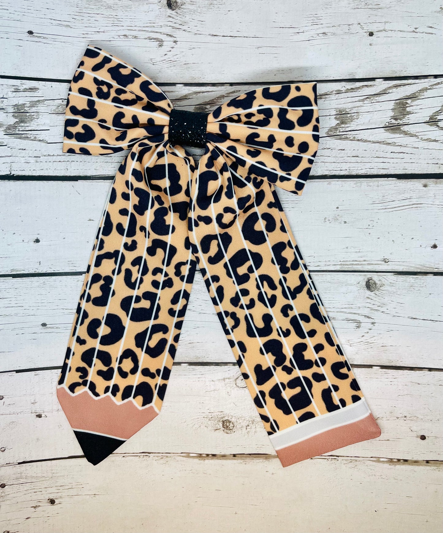 Leopard Pencil Long-tail Bow