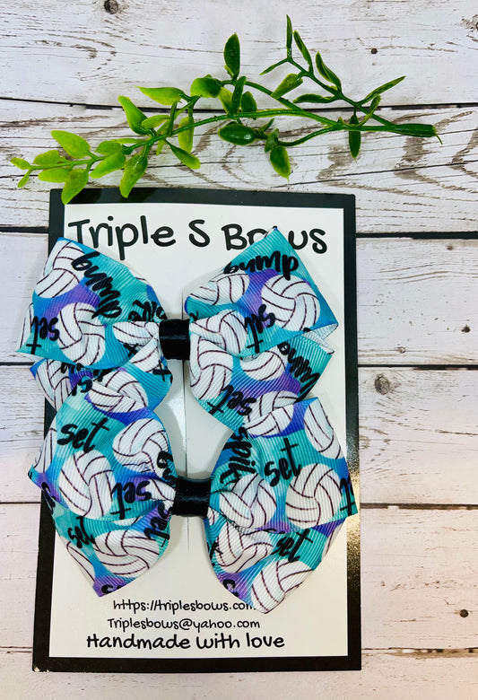 Volleyball Piggy Bow Set