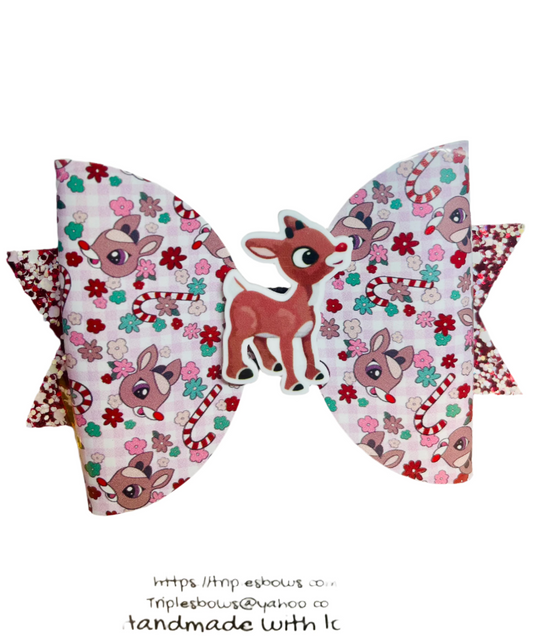 Checkered Reindeer Bow