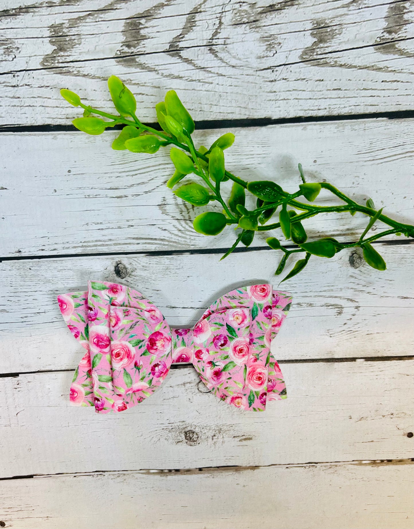 Pink Floral Bow