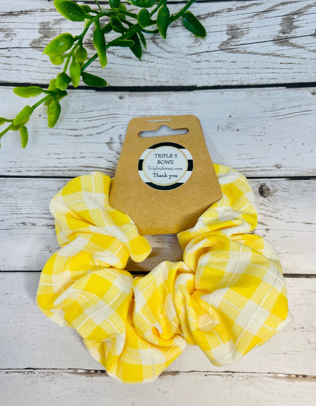 Gingham Scrunchies