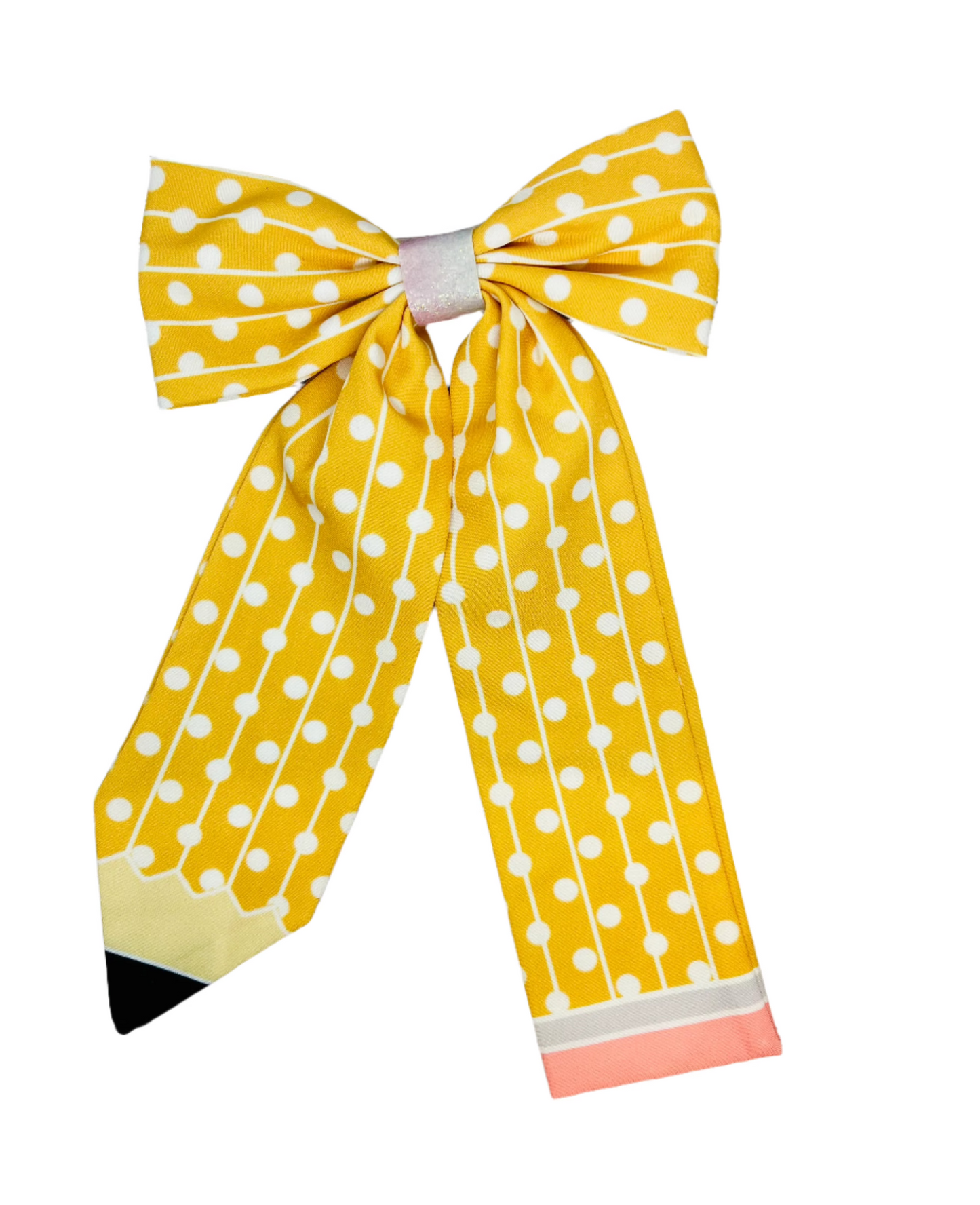 Polka Dot Pencil Long-tail Bow