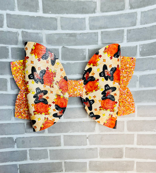 Orange Pilgrim Turkey Bow