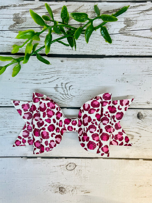 Valentine’s Leopard Bow