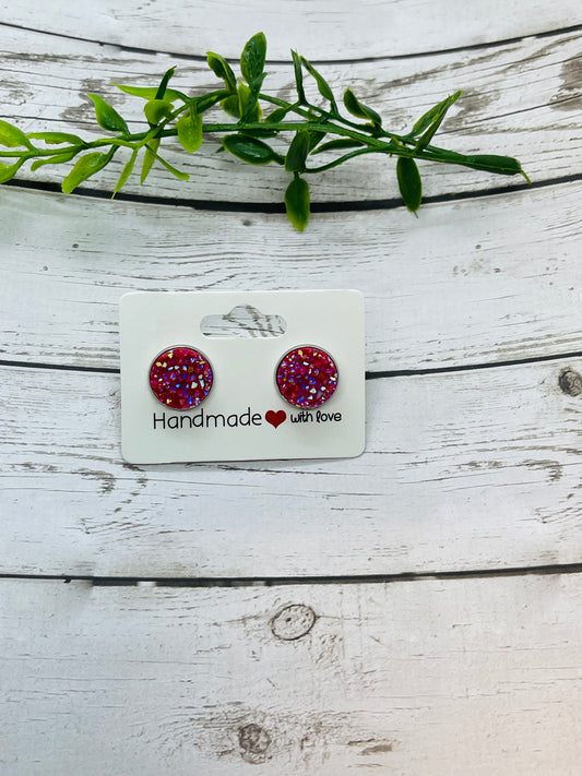 Cherry Red Druzy Sparkle