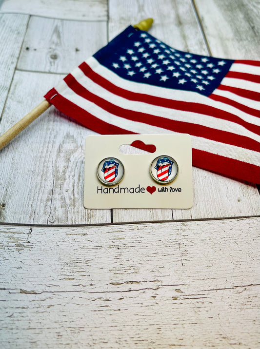 Patriotic Mouth Earrings