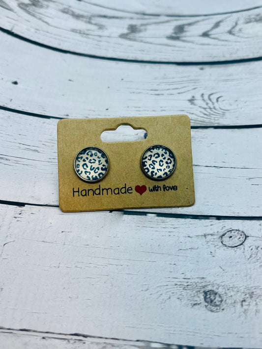 Matte Leopard Earrings