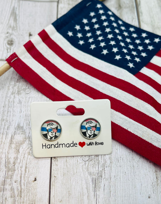 Patriotic Former President Earrings