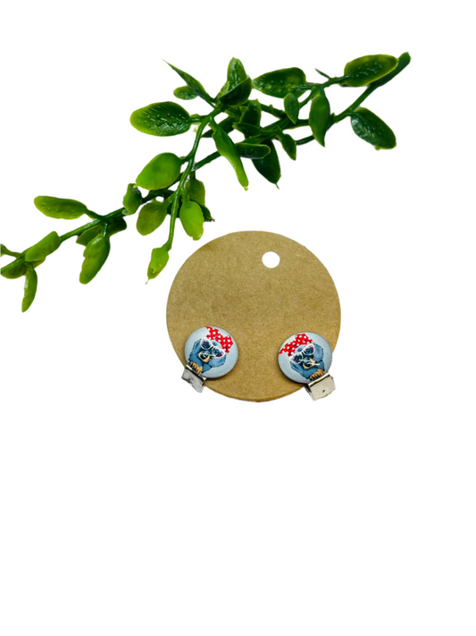 Dog With Glasses Clip on Earrings