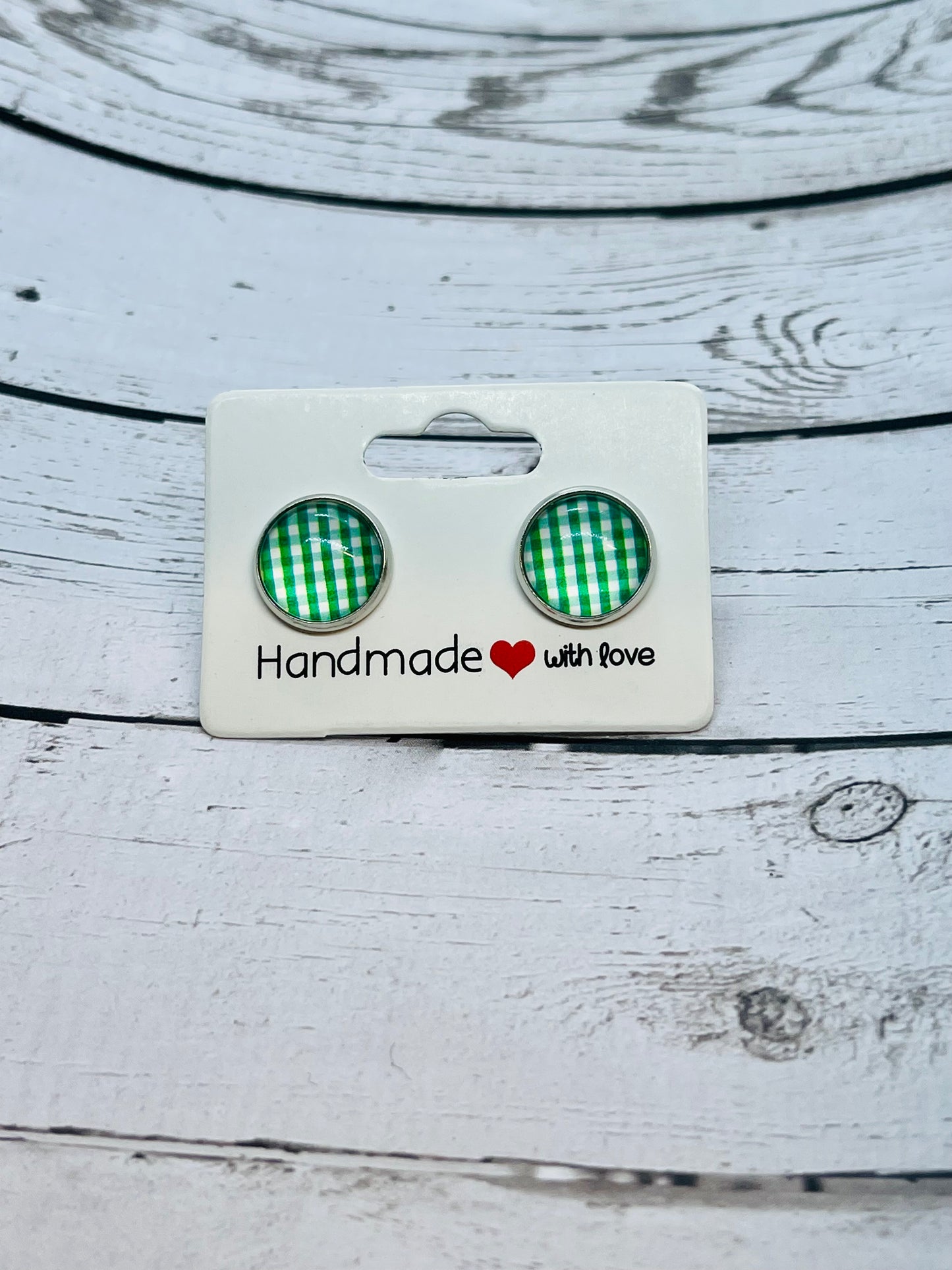 St. Patty’s Perfect Green Plaid Earrings