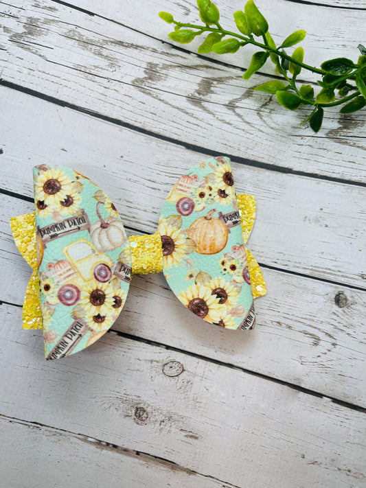 Pumpkin Patch & Sunflowers Bow