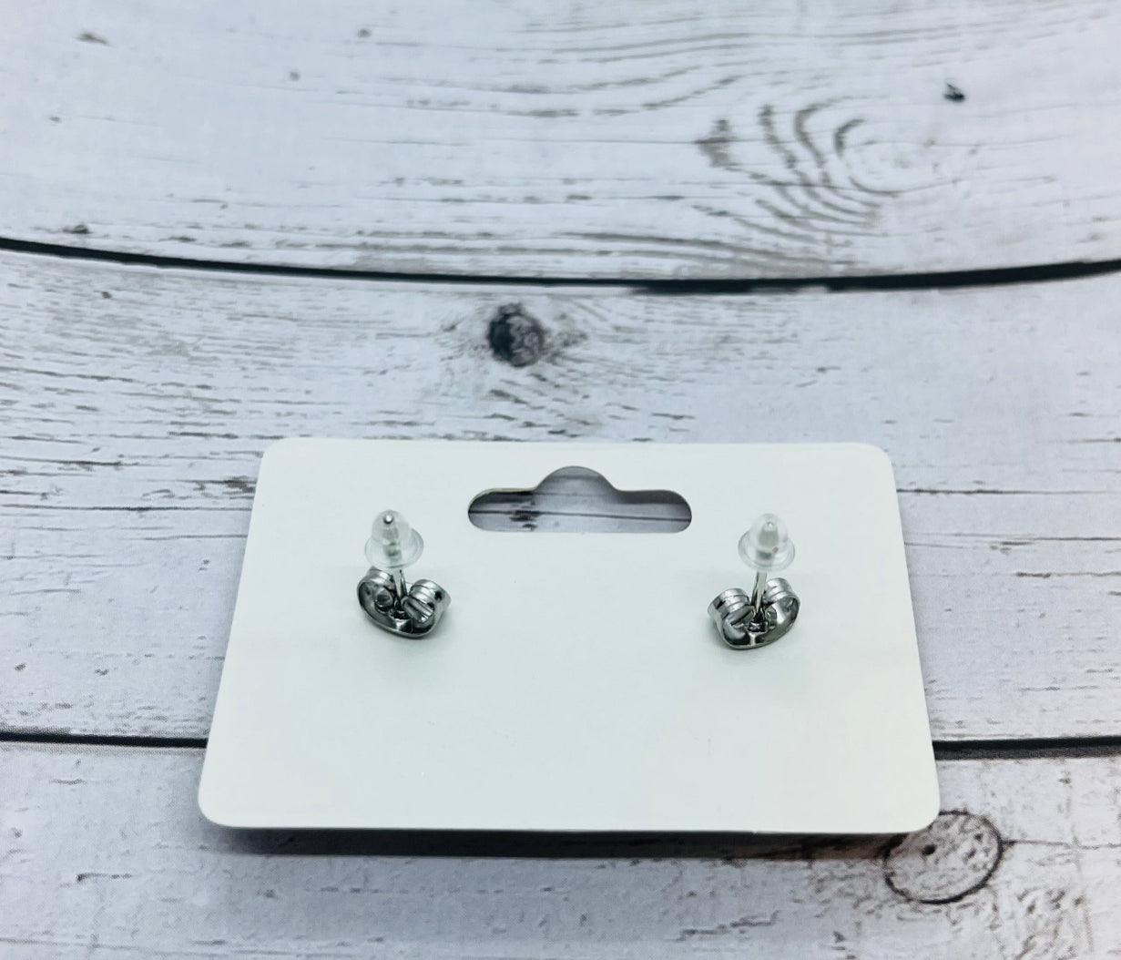 Grey Snow Leopard 10mm Earrings