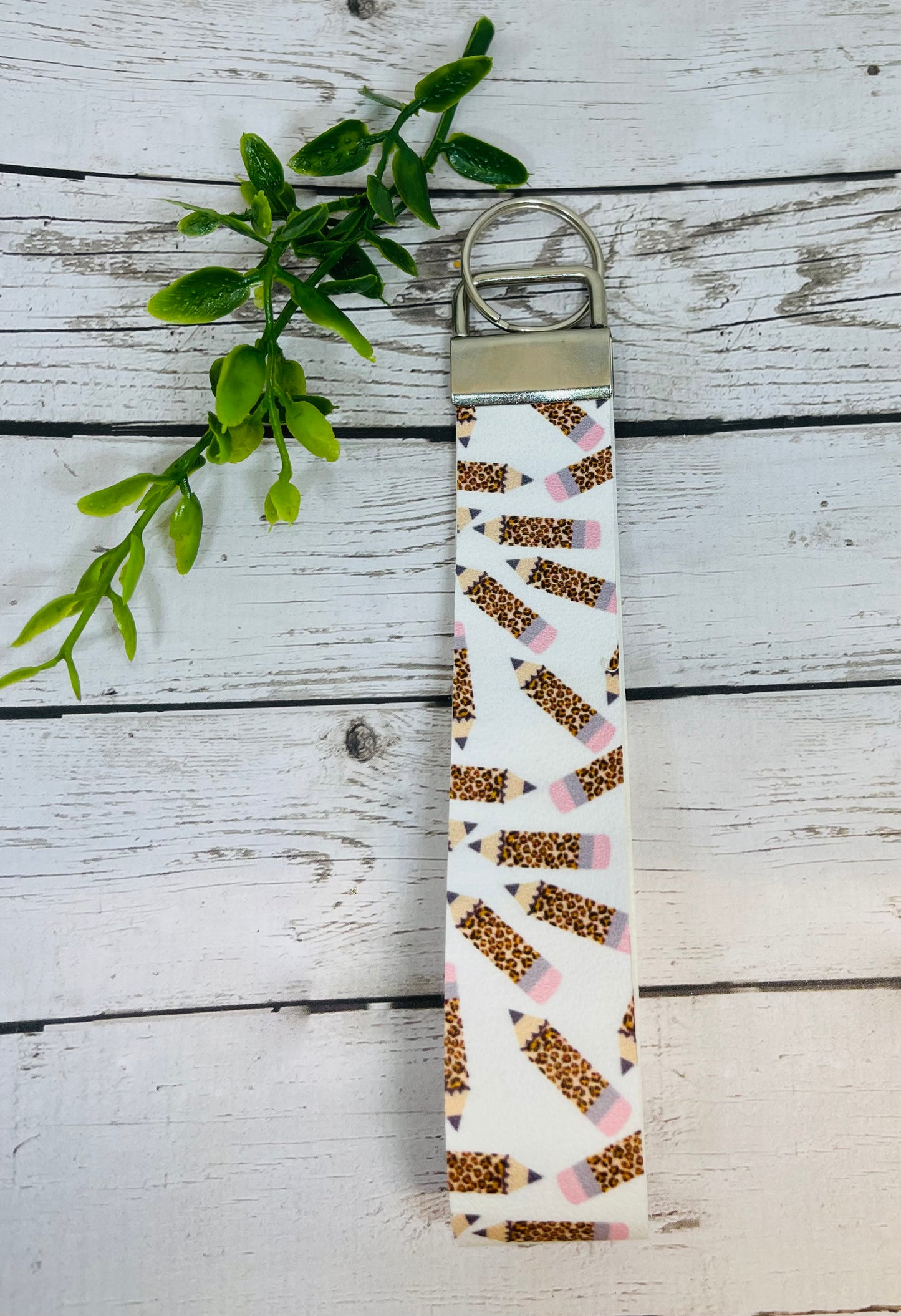 Leopard Pencils Wristlet