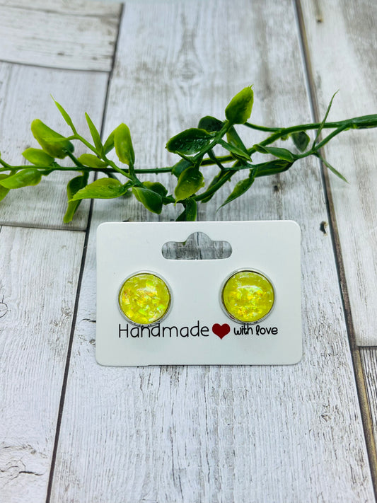 Yellow Sparkle Earrings