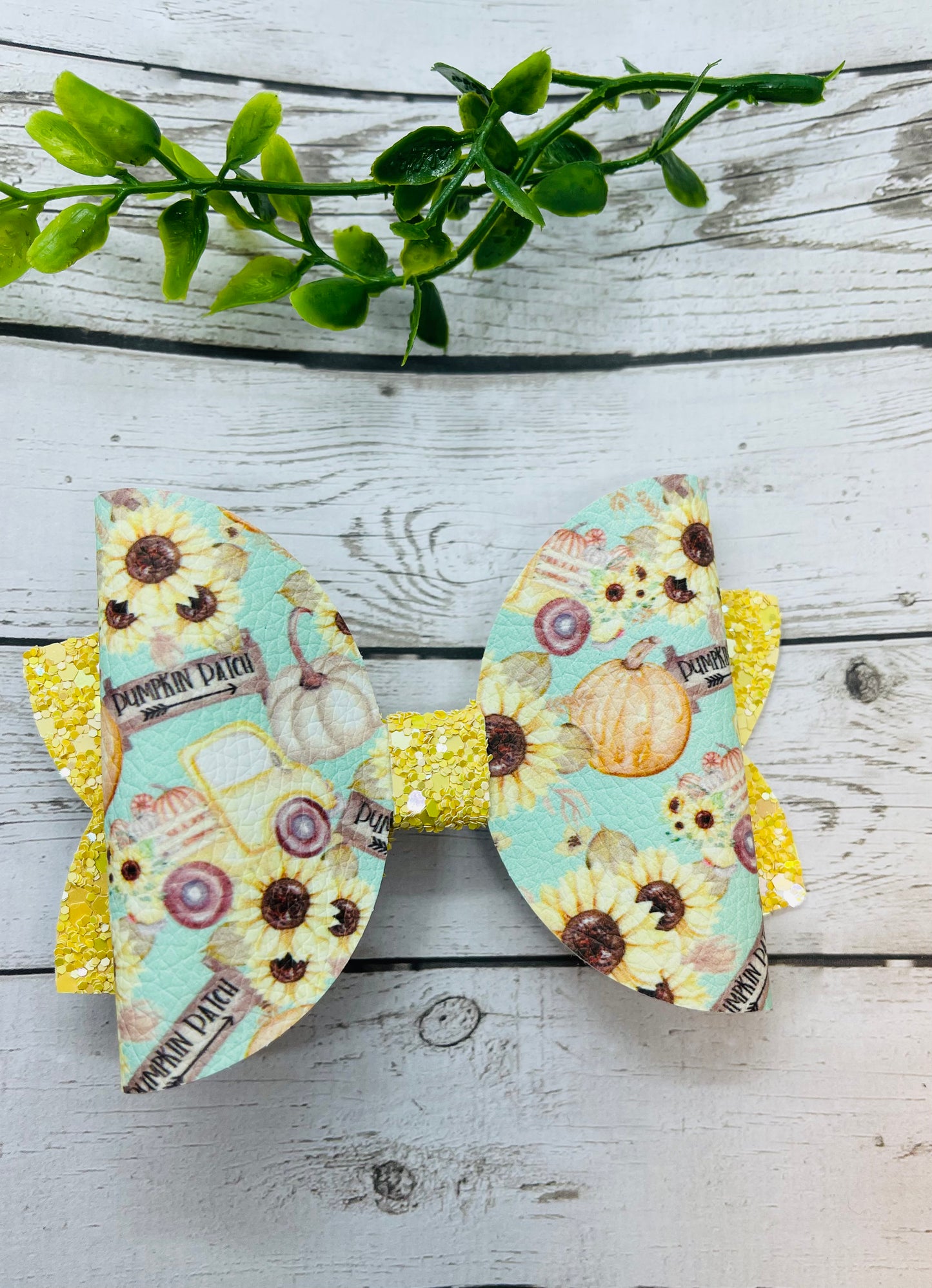 Pumpkin Patch & Sunflowers Bow