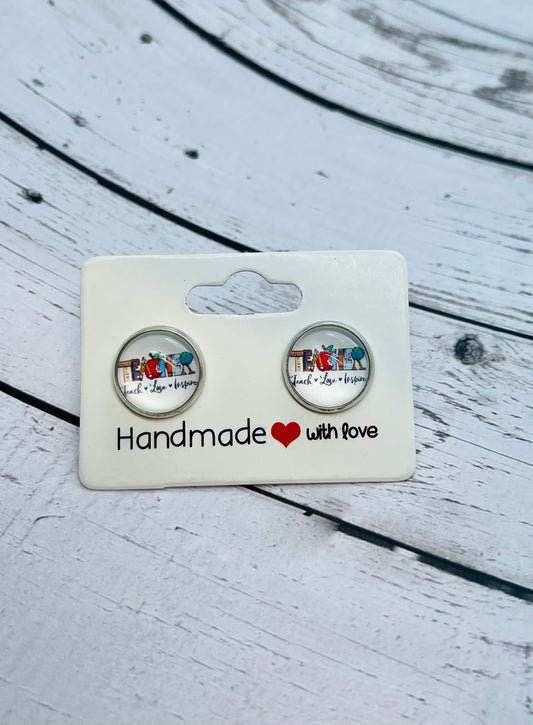 Teacher- Teach, Love, Inspire Earrings