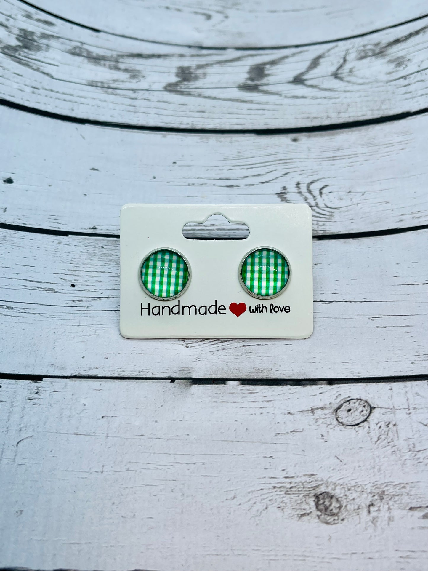 St. Patty’s Perfect Green Plaid Earrings