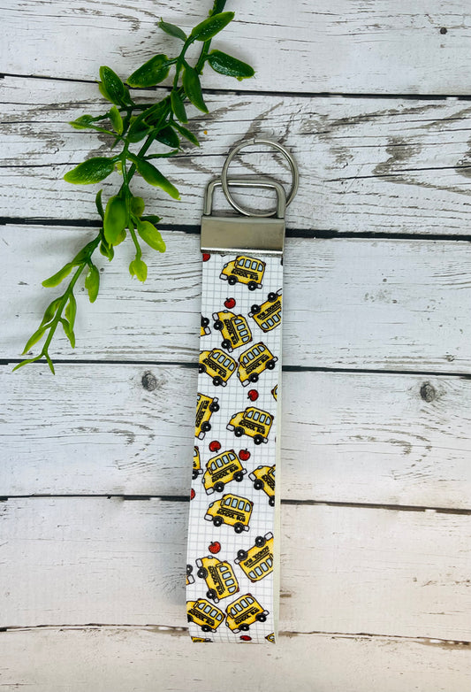 School Bus Key Wristlet